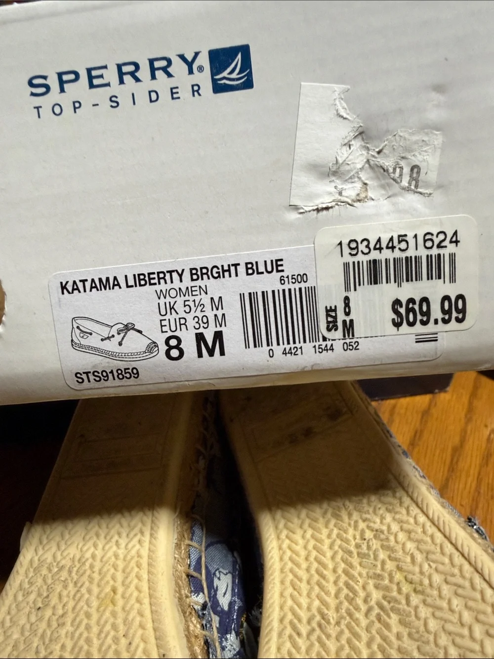 Sperry Navy and Light Blue Katama Liberty Women’s Shoes size 8M
